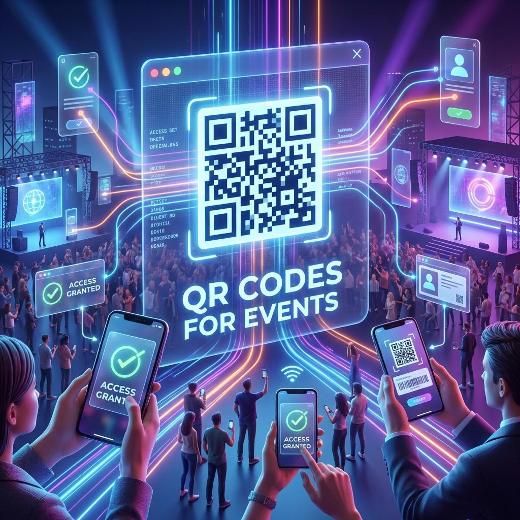 Digital event usage with QR codes