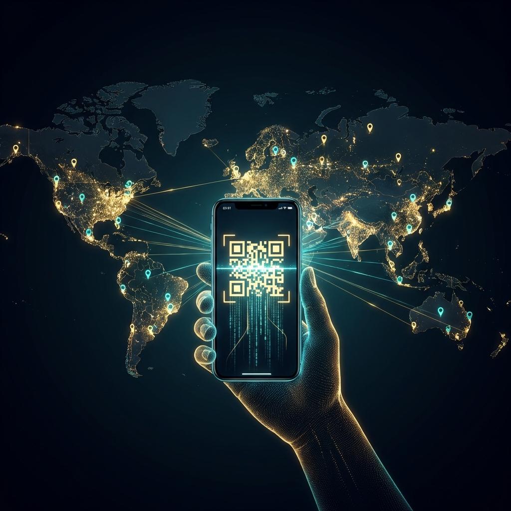 Dashboard showing trackable QR code stats