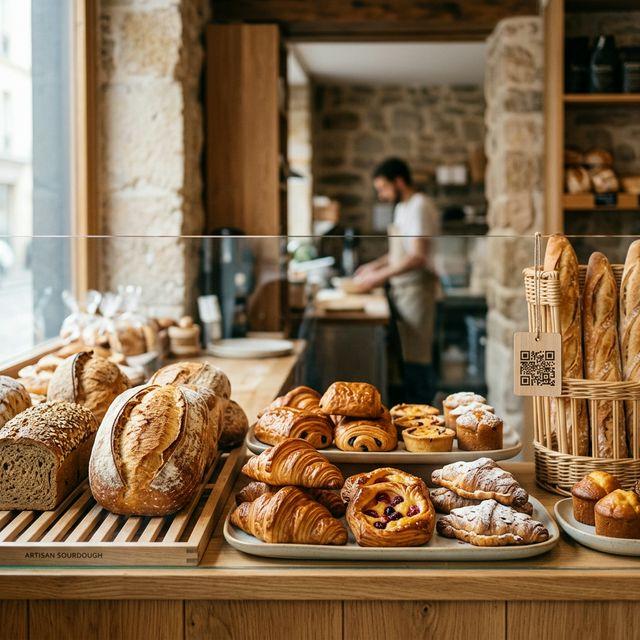 Bakeries QR code example showing a real-world workflow for daily specials board updated each morning without printing.