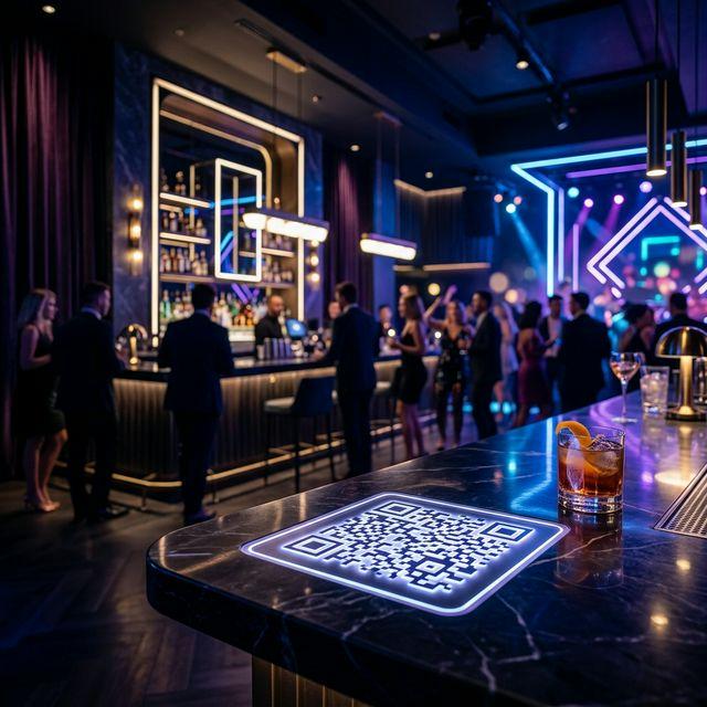 Nightclubs & Venues QR code example showing a real-world workflow for event calendar with ticket purchase links.