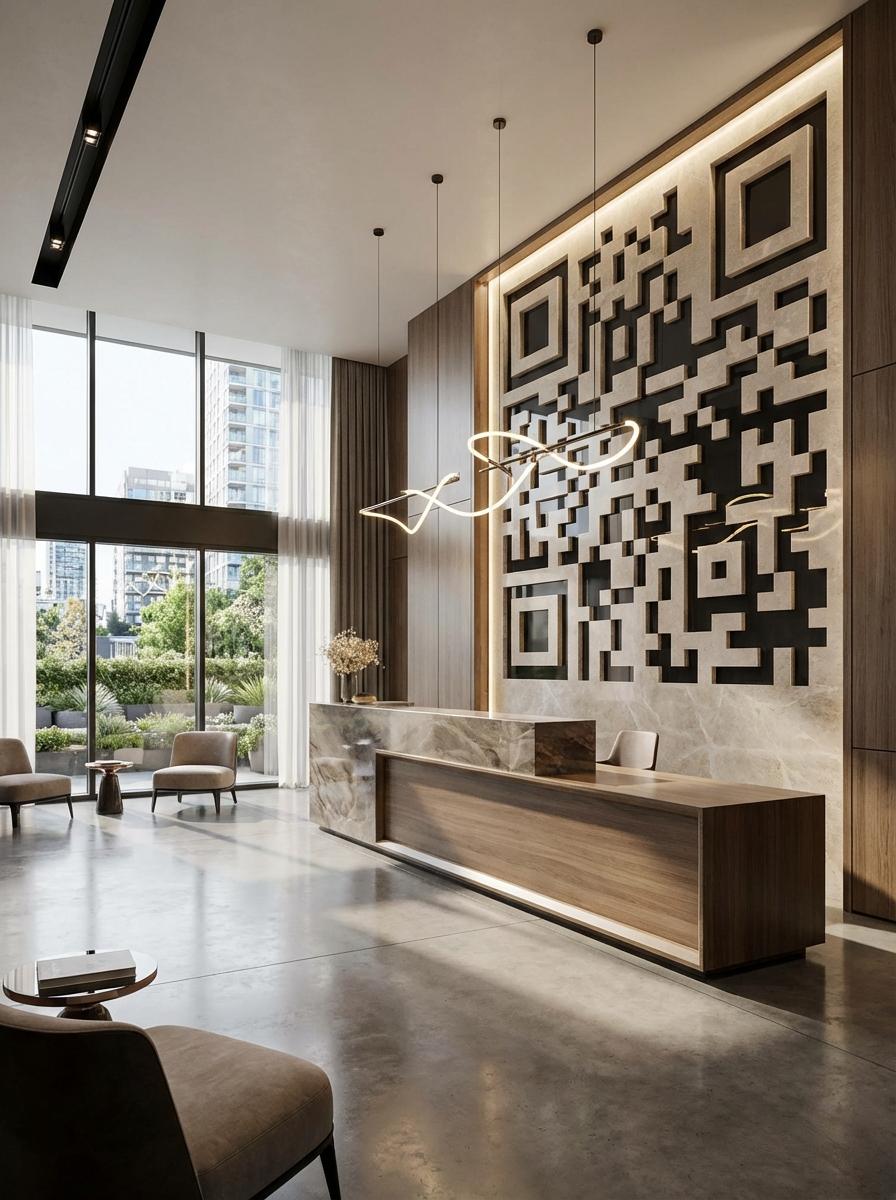 Property Management QR code example showing a real-world workflow for maintenance request form from hallway or lift qr.
